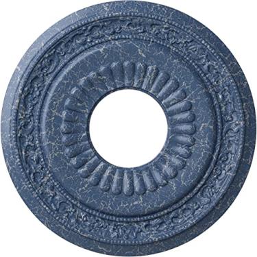Imagem de Medalhão de teto Ekena Millwork CM20LNAMC Lauren, 20 5/8"OD x 6 1/4" ID x 1 3/8" P (serve em toldos de até 6 1/4"), pintado à mão Americana Crackle