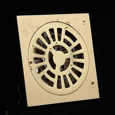 Imagem de Ralo de piso Tampa de banheiro Piso de cobre super grosso Ralo de piso Desodorante Antibloqueio de piso Ralo de piso Máquina de lavar roupa Dreno de piso