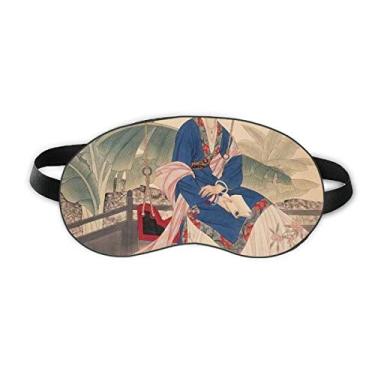 Imagem de Leaf Flower White Blue Pink Clothes Sleep Eye Shield Soft Night Vlindfold Shade Cover