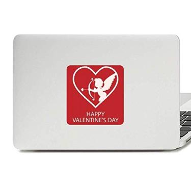 Imagem de Adesivo de vinil para laptop com flecha de anjo branco para dia dos namorados