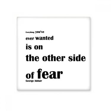 Imagem de Citação inspiradora sobre o medo de George Addair azulejo de cerâmica brilhante decalque pedra adornada tijolo vitrificado