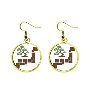 Imagem de Plant Tokyo Grows Brinco de gota dourada verde japonesa brinco feminino