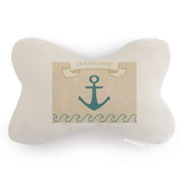 Imagem de DIYthinker Anchor Ocean Love Sea Sailing padrão carro acabamento pescoço decoração almofada almofada apoio de cabeça