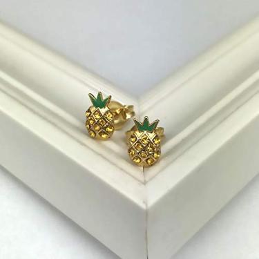 Imagem de Brinco de Abacaxi Folheado em Ouro 18k