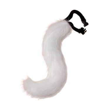 Imagem de Junboon Faux Fur Fox Tail for Cosplay Costume Halloween Party (White)