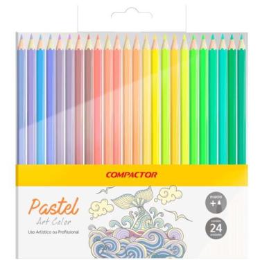 Imagem de Lápis De Cor Art-Color Pastel Estojo C/ 24 Cores Compactor