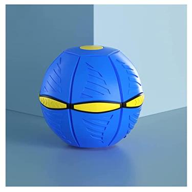 Imagem de Bola de pires voadores para animais de estimação, bola de frisbee brinquedos duráveis bola de brinquedos para cães, bola de descompressão criativa brinquedo para animais de estimação para ambientes externos, azul 1 peça