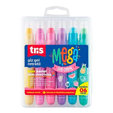 Imagem de Giz De Cera Gizao Tris Retratil Gel 6 Tons Paste Estojo 108800