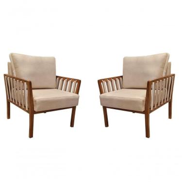 Imagem de Kit 2 Poltronas Decorativa Luxo Califórnia Dora Bela 0119