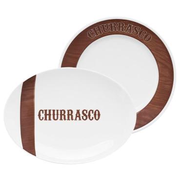 Imagem de Kit Conjunto Churrasco Tradição 20 Peças Oxford® Porcelana