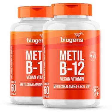 Imagem de Metil B-12 Vegan Vitamin Metilcobalamina 414% VD, Biogens, Kit 2x 60 cápsulas