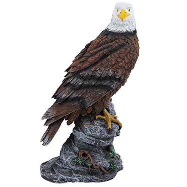 Imagem de Estátua de jardim de águia DEWIN – enfeites de jardim para jardim – ornamento de paisagismo de figura de águia, estátua de jardim de águia careca para casa, jardim interno e externo, pátio gramado, 11,42 polegadas
