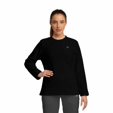 Imagem de Blusa Fleece FPS UV50+ Solid LS/CN - Feminino - Muvin - VFS-2100 (Preto, EG)