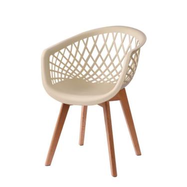 Imagem de Cadeira Web Wood Creme