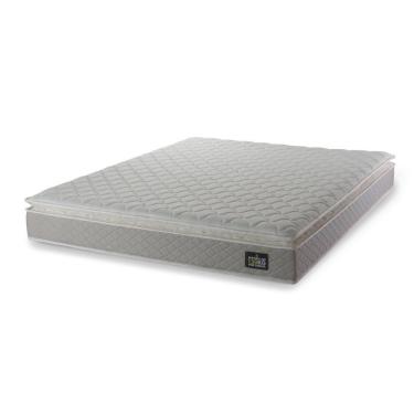 Imagem de Colchão Casal Espuma D45 Pillow Top Strong 138x188x24cm Cinza/Branco Hellen - Suporta a...