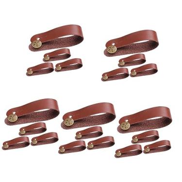 Imagem de ibasenice 20 Unidades Trava De Alça De Cabeçote De Couro Botão De Alça De Guitarra De Couro Cabeçote Baixo Fechaduras De Cinta Violão Gravata De Guitarra Com Fechadura Pu Acessórios