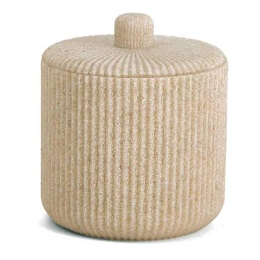 Imagem de Pote Decorativo com Tampa Bege 10cm 17602 Mart