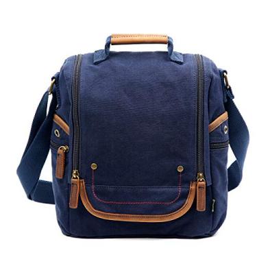 Imagem de TSD Bolsa tiracolo de lona Atona Traveler da marca, Azul marino, Small