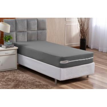 Imagem de Capa Para Colchão Solteiro Padrão Cama Box C/Zíper Malha Algodão (Verde)