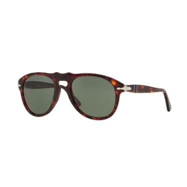 Imagem de Persol Óculos de sol Aviador PO0649, Havana/Verde, 54 mm