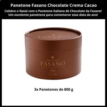 Imagem de 3 Panetones Italiano Fasano, Chocotone 800G, Chocolate