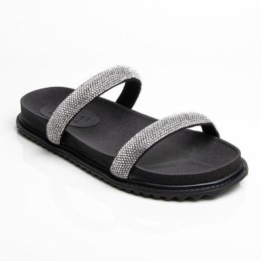 Imagem de Sandália Birken BK02 Preta com Strass 2584