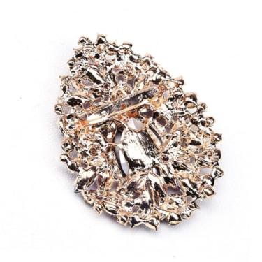 Imagem de VALICLUD broche de vidro mulher broches de casamento broche de diamante mulheres botão engraçado strass alfinete distintivo de charme de diamante broche de luxo Liga buquê