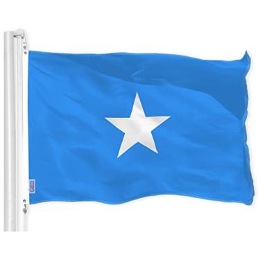 Imagem de G128 Bandeira da Somália (Somali) | 9 x 1,5 m | Impresso 150D – Cores internas/externas, ilhós de latão, poliéster de qualidade, muito mais espesso do que poliéster 100D 75D