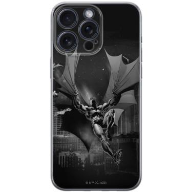 Imagem de ERT GROUP Capa de celular para iPhone 15 PRO MAX Original e oficialmente licenciada DC padrão Batman 073 perfeitamente adaptada à forma do celular, capa feita de TPU