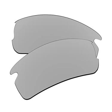 Imagem de EZReplace Lentes de reposição para óculos de sol Oakley Flak 2.0 OO9295 (lentes polarizadas) - Serve para armação Oakley Flak 2.0 (metal prata)
