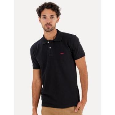 Imagem de Polo King & Joe Masculina Piquet Slim Red Logo Preta-Masculino