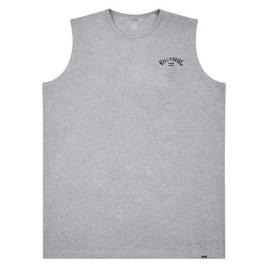 Imagem de Billabong Camisetas masculinas grandes e altas – Camiseta de jérsei sem mangas, Cinza mesclado, 2X