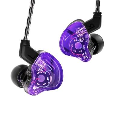 Imagem de Fones de ouvido CCZ Melody in ear monitor, hifi 1DD 1BA Drivers iem, fones de ouvido com fio com som nítido e nítido, fones de ouvido com fio de 3,5 mm para cantores, músicos, bateristas, estúdios