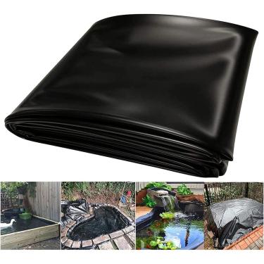Imagem de Forro de lagoa para serviço pesado, forro flexível para cama de lago de peixes, base de borracha, filme impermeável dobrável e durável para piscina de água, lagoas de cachoeira, jardins aquá