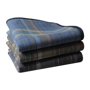 Imagem de Generic 3 unidades de lenços masculinos 40x40 cm quadrados de bolso macio para terno de baile de aniversário