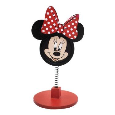 Imagem de Enfeite Porta Recado Rosto Minnie Mouse Vermelha - Disney