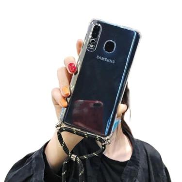 Imagem de Cordões de cabo crossbody transparentes e macios com corda para Samsung Galaxy A10 A20E A50 A51 A71 A31 A41 A70 S10 20 Note 20 Cover, X9, para S10 Plus