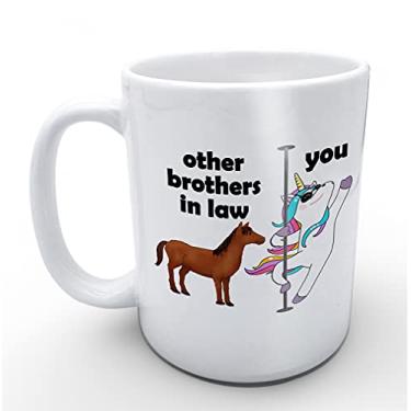 Imagem de Canecas de café engraçadas You and Other Brothers In Law Caneca de unicórnio fofa para cunhado Caneca de presente xícara de chá 325 ml