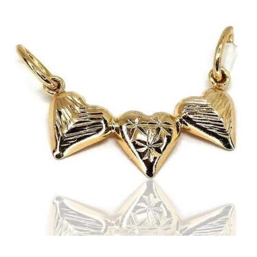 Imagem de Pingente de ouro 18k coração detalhado - Elegancy Joias