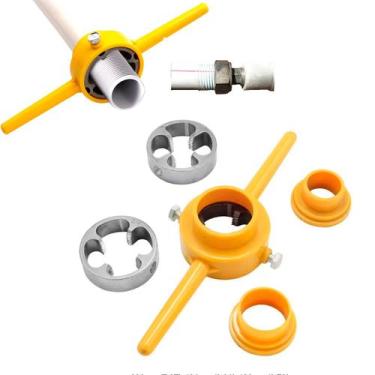 Imagem de Kit Tarracha Rosqueadora P/ Canos Tubos De Pvc 1/2 até 1 Pol - PVC THR