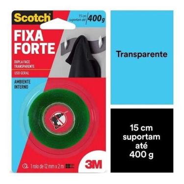 Imagem de Fita Dupla Face Fixa Forte Transparente 3m 12mm X 2m Scotch