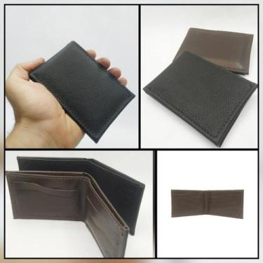 Imagem de Carteira  couro legitimo slim personalizada presente padrinhos casamen