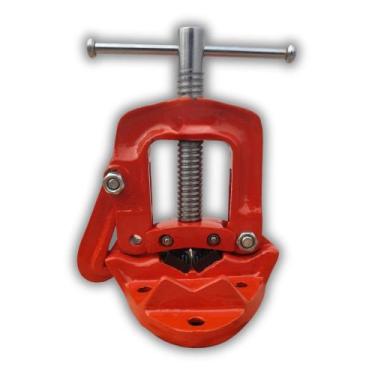 Imagem de Torno Encanador 2 Pol Morsa Fixa De Bancada P/ Tubos Até 5cm - Excelle