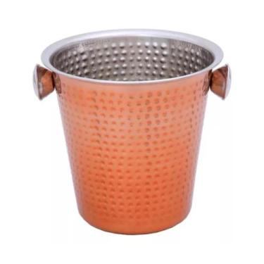 Imagem de Balde De Gelo Inox Bronze Martelado 4,5l Bebidas Mimo Style, Bronze Ma