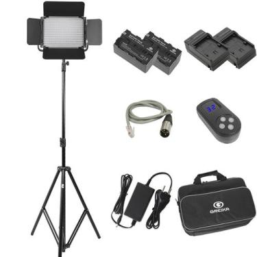 Imagem de Kit Iluminador Led 1000 Greika Gk-1000b Pro + Baterias + Carregadores 