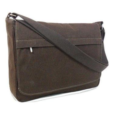 Imagem de Bolsa Carteiro Pasta Transversal Em Lona Masculino Feminino - CDP, Mar