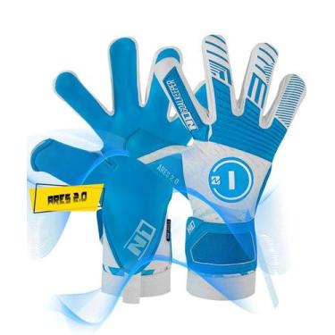 Imagem de Luva de Goleiro Profissional N1 Ares - N1 Goalkeeper Gloves, 9, Azul