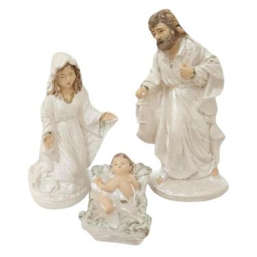 Imagem de Imagem Decorativa Sagrada Familia Gesso - Decoração de Mesa Sala Rack 