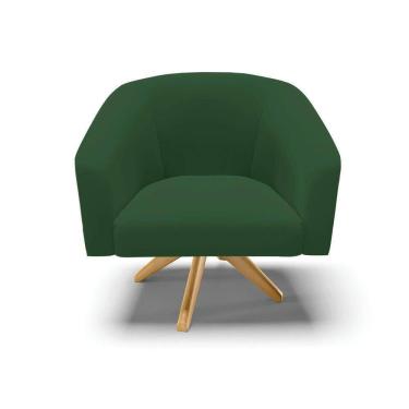 Imagem de Cadeira Sala De Jantar Giratória Ma30 Stella Veludo D03 - D\`rossi Cor Verde