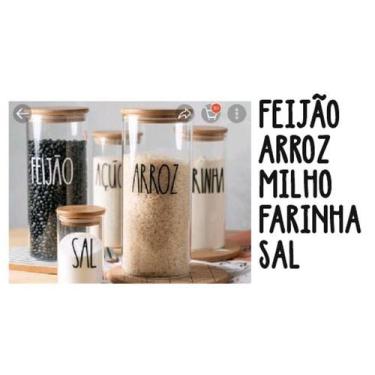 Imagem de Adesivo Personalizado para pote de mantimento - GRÁFICA FSMB